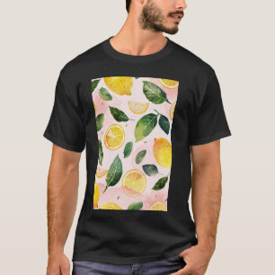 Camiseta Patrón de limón Fruto vintage 4