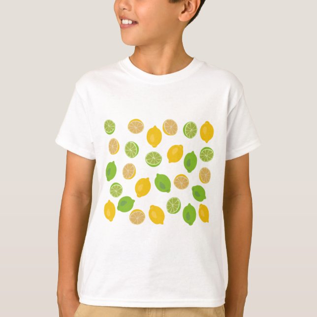 Camiseta Patrón de limón y limón (Anverso)