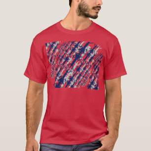 Camiseta Patrón de línea diagonal Axolotl de estilo de los 