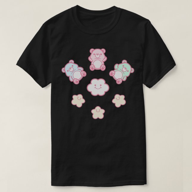 Camiseta Patrón de los osos de Kawaii (Diseño del anverso)