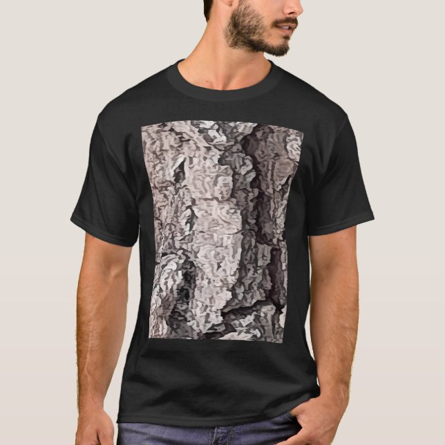Camiseta Patrón de madera de árbol (Anverso)