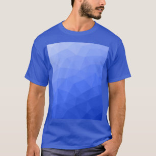 Camiseta Patrón de malla geométrica con gradiente azul oscu