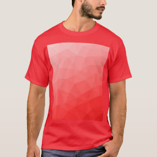 Camiseta Patrón de malla geométrica con gradiente rojo