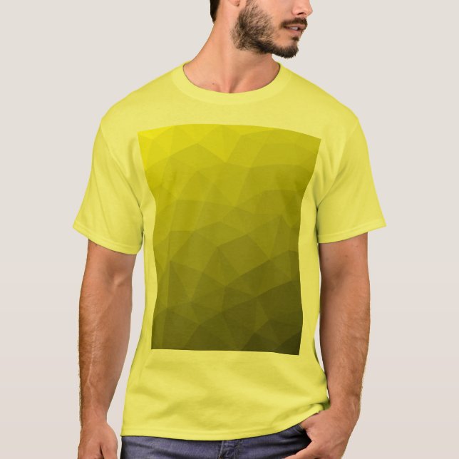 Camiseta Patrón de malla geométrica de gradiente amarillo (Anverso)