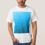 Camiseta Patrón de malla geométrica de gradiente cian azul<br><div class="desc">Malla geométrica triangular con gradiente oscuro azul claro. patrón,  sombrío,  malla,  triángulos,  geometría,  geométrica,  gradiente,  fresco,  triángulo,  brillante,  azul,  cian</div>