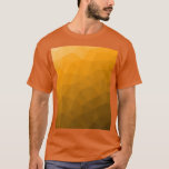 Camiseta patrón de malla geométrica de gradiente de naranja<br><div class="desc">Camiseta geométrica moderna y elegante para cualquiera. Patrón de malla geométrica de gradiente naranja triángulos brillantes sombríos. Malla geométrica triangular con diseño de gradiente oscuro.</div>