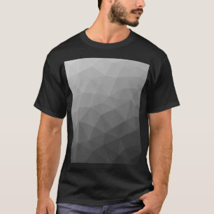 Camiseta Patrón de malla geométrica de gradiente gris