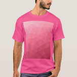 Camiseta patrón de malla geométrica de gradiente rosa Rosa<br><div class="desc">Camiseta geométrica moderna y elegante para cualquiera. Patrón de malla geométrica de gradiente magenta rosa Subió triángulos brillantes de color oscuro. Malla geométrica triangular con diseño de gradiente oscuro.</div>