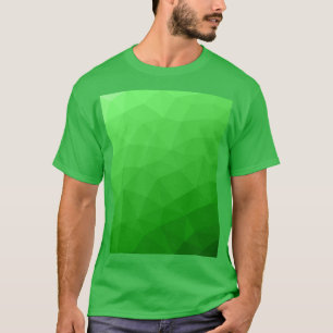 Camiseta Patrón de malla geométrica de gradiente verde bril