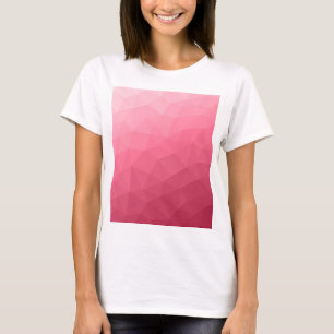 Camiseta Patrón de malla geométrica degradada de luz rosa