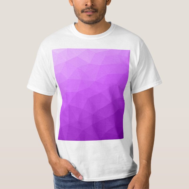 Camiseta Patrón de malla geométrica del gradiente de lavand (Anverso)