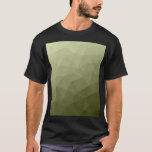 Camiseta Patrón de malla geométrica del gradiente de oliva<br><div class="desc">El gradiente verde del ejército de la malla geométrica triángulos sombríos. Hué de olivo verde del ejército para el uniforme de soldado,  camo. Mide paisajes militares naturales,  resistencia,  resistencia. Los tonos tierra se conectan con la naturaleza,  el arraigo. Simboliza legado militar,  utilidad al aire libre.</div>