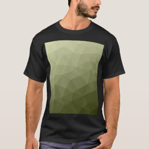 Camiseta Patrón de malla geométrica del gradiente de oliva