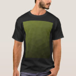 Camiseta Patrón de malla geométrica del gradiente de oliva<br><div class="desc">El gradiente verde del ejército de la malla geométrica triángulos sombríos. Hué verde de oliva oscura para el uniforme de soldado,  camo. Mide paisajes militares naturales,  resistencia,  resistencia. Los tonos tierra se conectan con la naturaleza,  el arraigo. Simboliza legado militar,  utilidad al aire libre.</div>