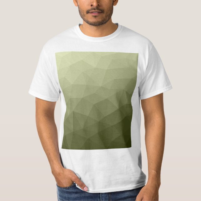 Camiseta Patrón de malla geométrica gradiente verde claro d (Anverso)