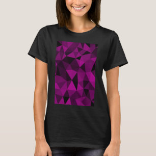 Camiseta Patrón de malla geométrica rosa negro