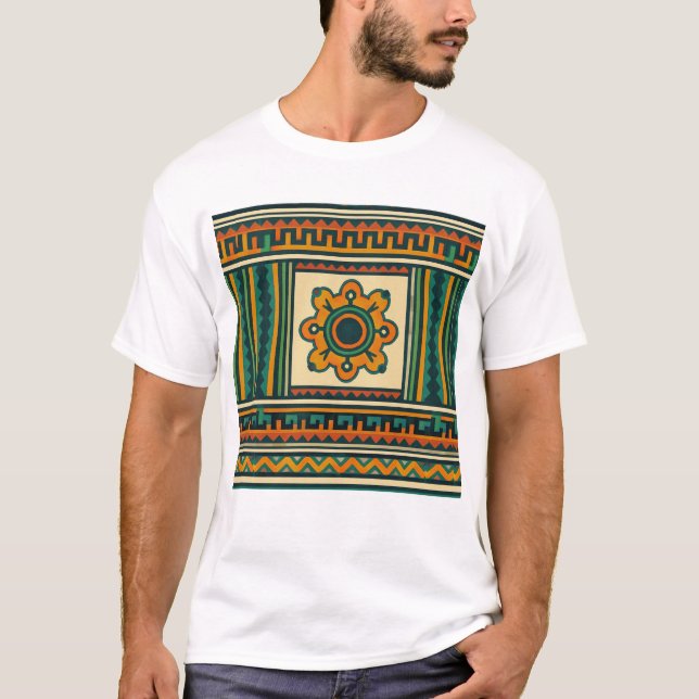 Camiseta Patrón de Mandala tribal polinesio - Geométrico ne (Anverso)