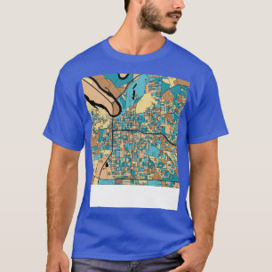 Camiseta Patrón de mapa de Montgomery en Pastel de mediados
