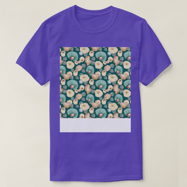 Camiseta Patrón de marea sin foco Shell mar (Diseño del anverso)