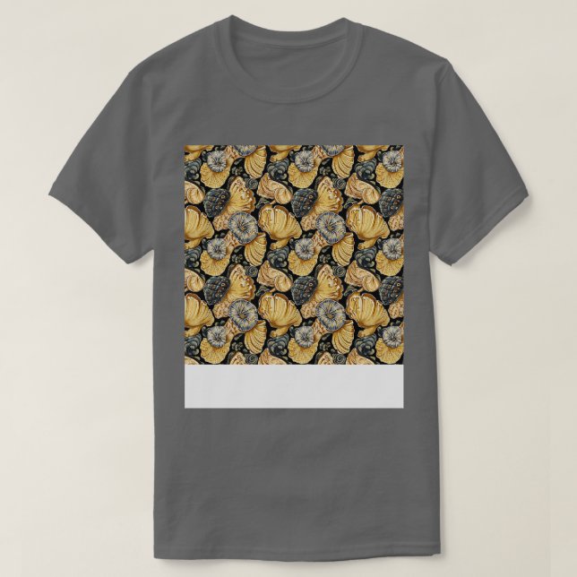 Camiseta Patrón de marea sin foco Shell mar (Diseño del anverso)