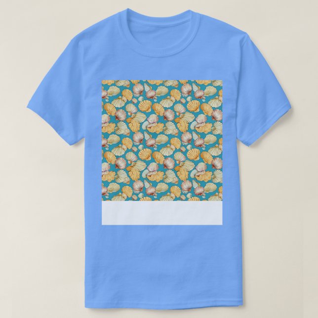 Camiseta Patrón de marea sin foco Shell mar (Diseño del anverso)