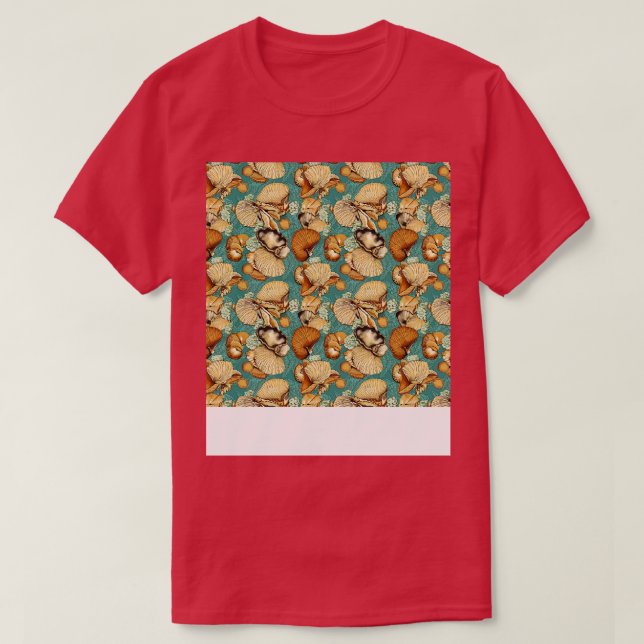 Camiseta Patrón de marea sin foco Shell mar (Diseño del anverso)