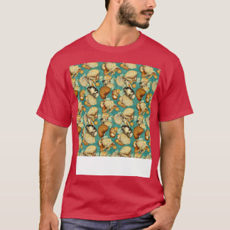 Camiseta Patrón de marea sin foco Shell mar