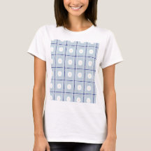Patrón de margarita de cuadros azules