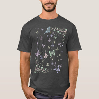 Camiseta Patrón de mariposa arcoiris