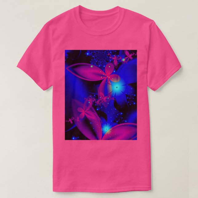 Camiseta Patrón de mariposa azul 27 (Diseño del anverso)