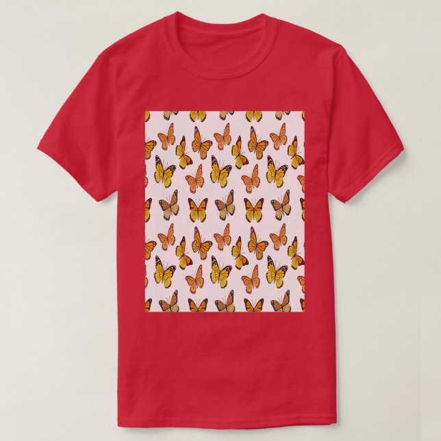 Camiseta PATRÓN DE Mariposa Monarca 3 (Diseño del anverso)