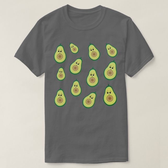 Camiseta Patrón de media aguacate de corte clásico TShirt (Diseño del anverso)