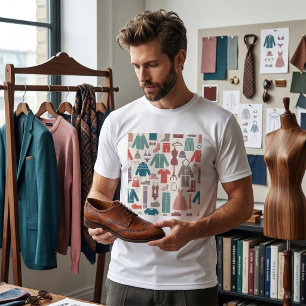 Camiseta Patrón de moda de moda Diseño Gráfico de ropa