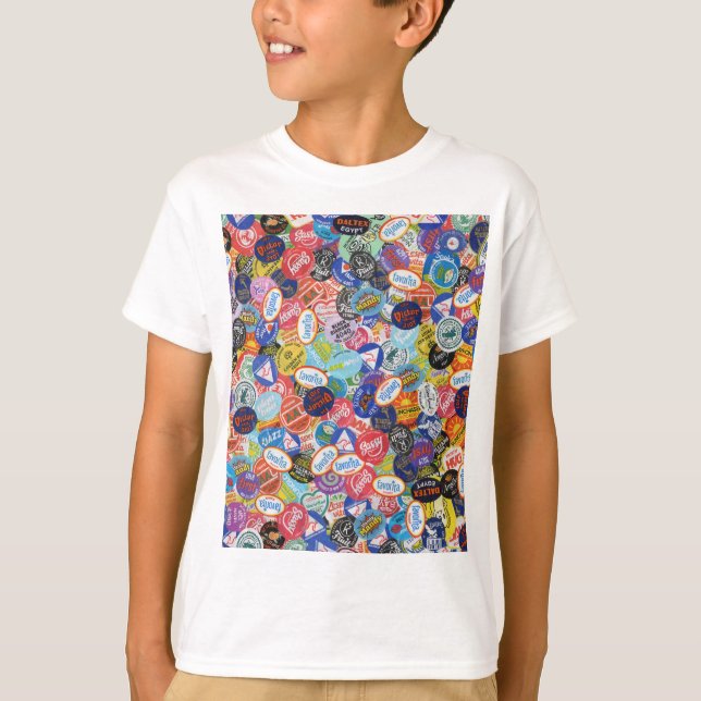 Camiseta Patrón de montaje de Pegatina de frutas (Anverso)