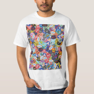 Camiseta Patrón de montaje de Pegatina de frutas
