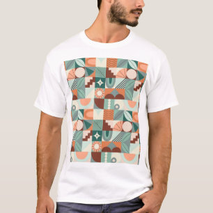Camiseta Patrón de mosaico abstracto, geométrico y sin sold