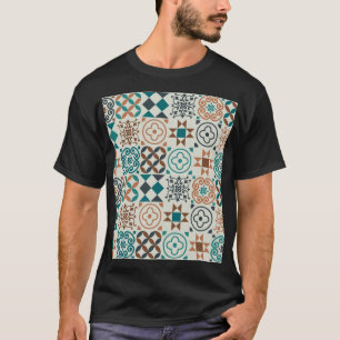 Camiseta Patrón de mosaico vintage clásico