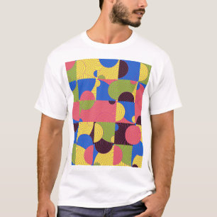 Camiseta Patrón de mosaicos antiguos retro de los años 60