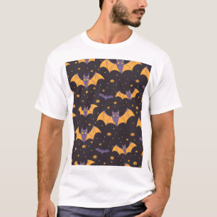 Camiseta Patrón de murciélagos recortados