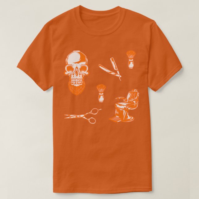Camiseta Patrón de naranja del paquete de Barbershop (Diseño del anverso)