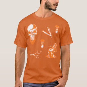 Camiseta Patrón de naranja del paquete de Barbershop
