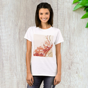 Camiseta Patrón de natación y naturaleza del Ilustracion de