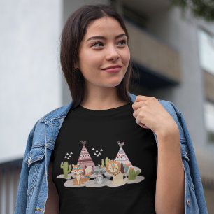 Camiseta Patrón de nativos indígenas de la tribu Woodland S