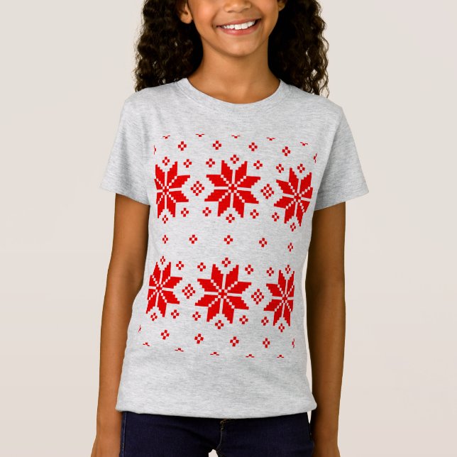 Camiseta Patrón de navidad 5 (Anverso)