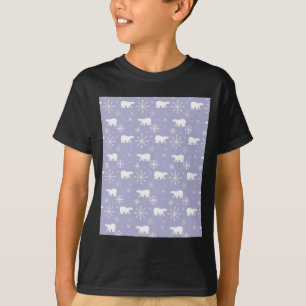 Camiseta Patrón de Navidad con osos Lar y copos de nieve 