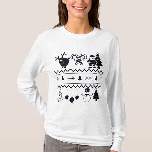 Camiseta patrón de navidades (Anverso)