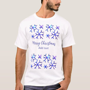 Camiseta Patrón de Navidades de copos de nieve brillantes m