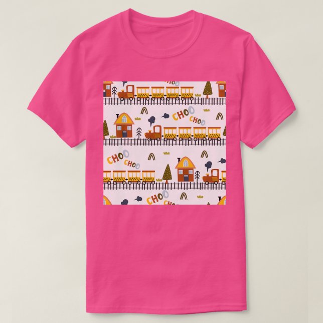 Camiseta Patrón de niño de tren Choo Choo para niños pequeñ (Diseño del anverso)
