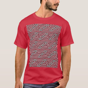 Camiseta Patrón de nudos rectangulares intertejidos celtas 