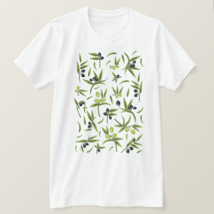 Camiseta Patrón de oliva vintage